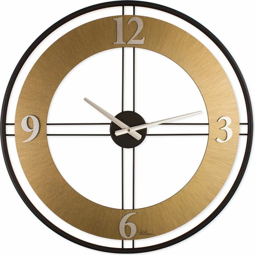 Orë muri dekorative prej metali Wallity, ngjyrë ari dhe e zezë