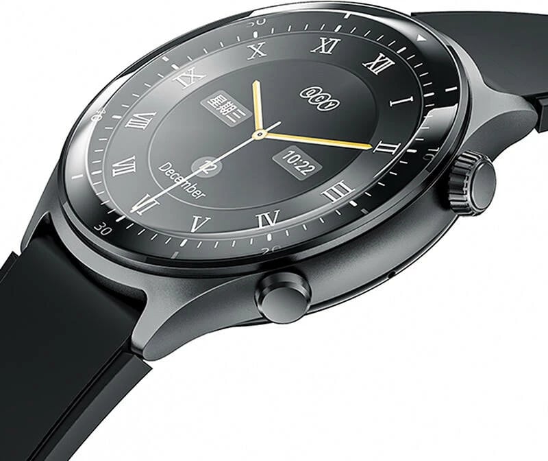 Smartwatch QCY S7, 1.43" AMOLED, për iOS/Android, e zezë