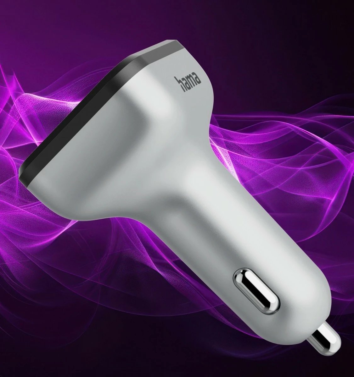 Transmetues FM me Bluetooth Hama 14169, karikues 20W, argjendtë