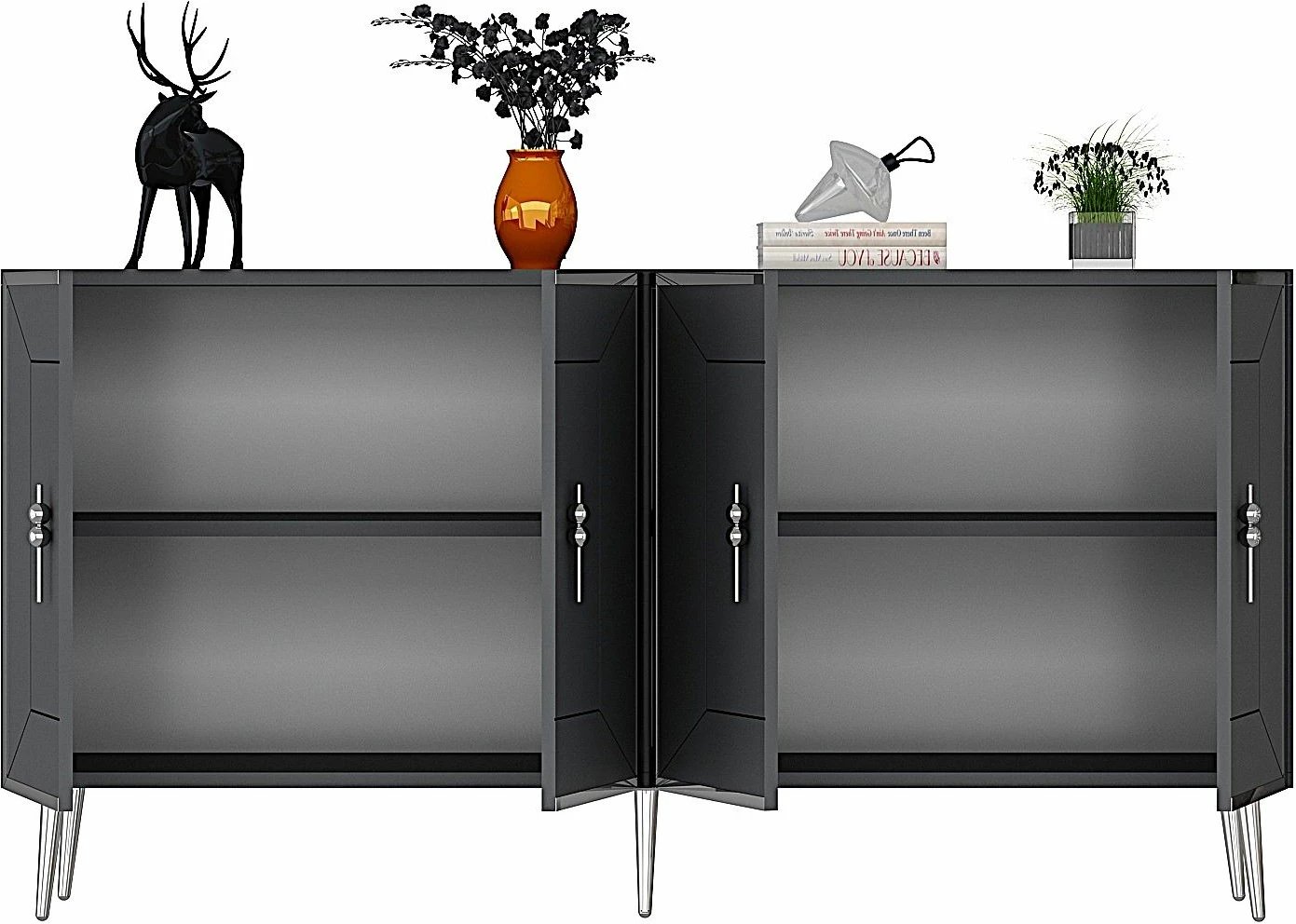 Konsol Skye Decor, Arno KB150, antracit, argjend