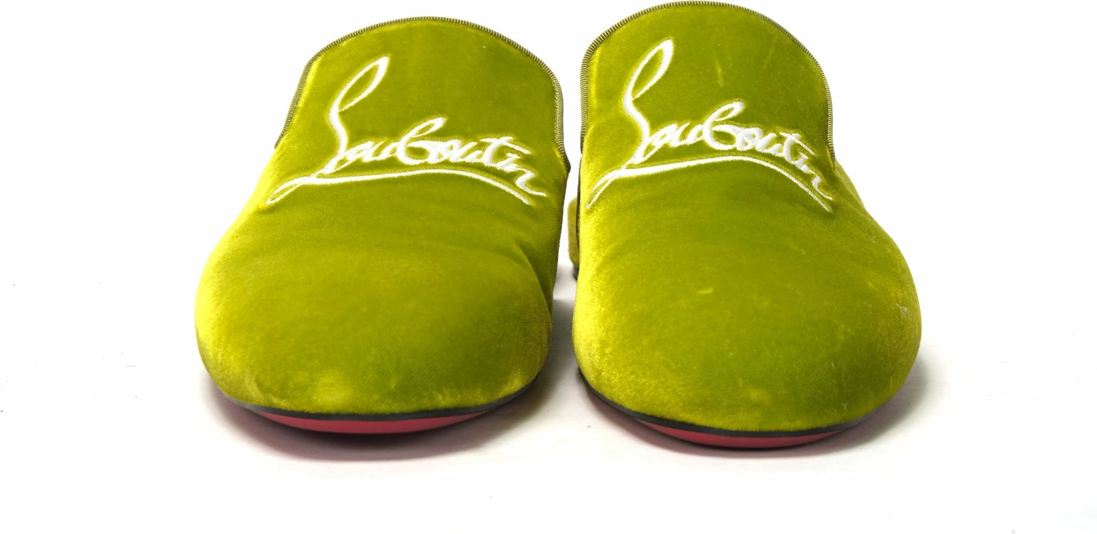 Papuqe për femra Christian Louboutin, të gjelbërta 