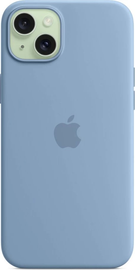 Mbështjellës Apple për iPhone 15 Plus, silikon, MagSafe, 6.7 inch, kaltër