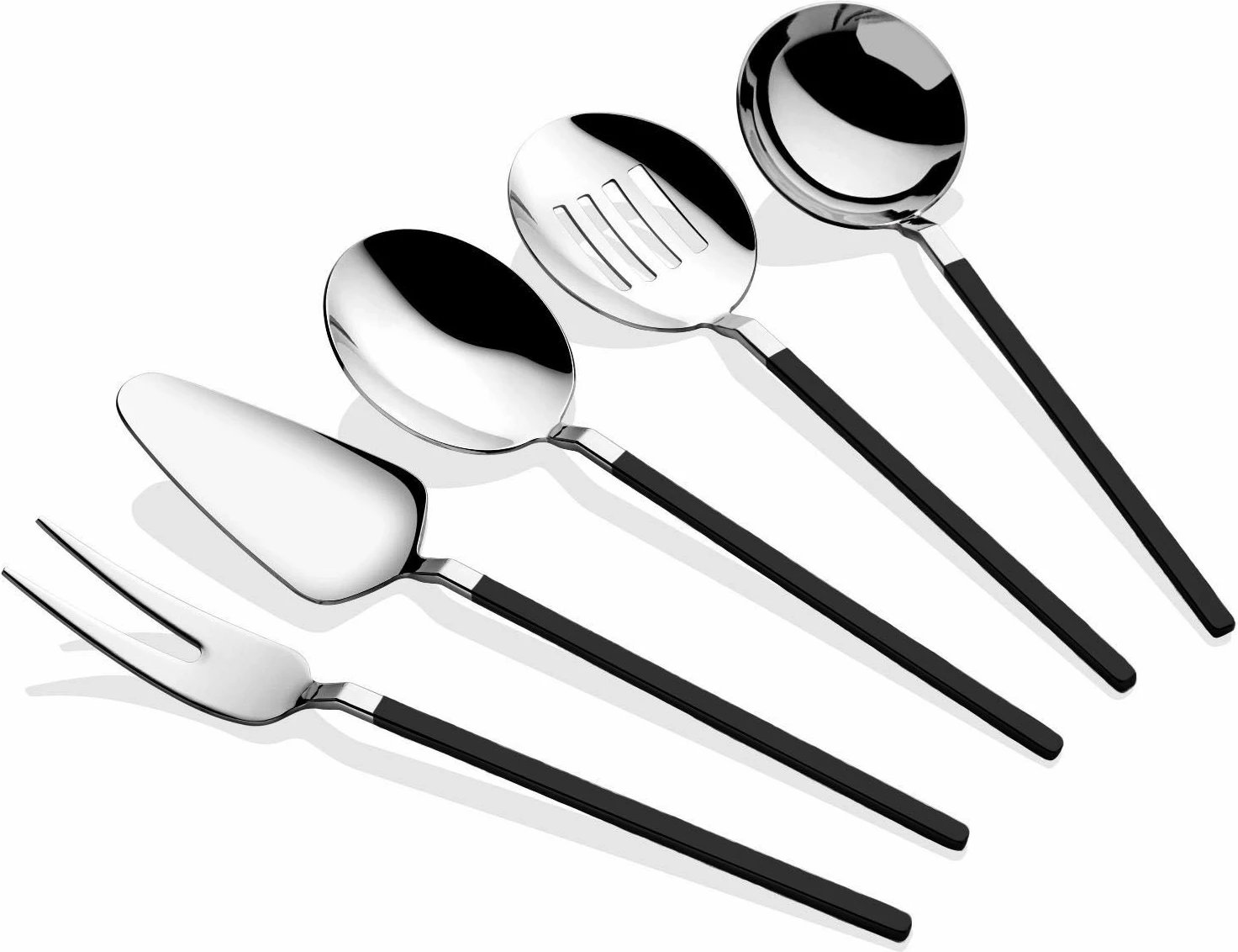 Set shërbimi 5 copë, Hermia Concept, Carre, argjend e zi