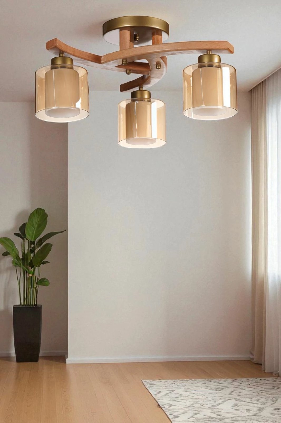 Llambë tavani Opviq, ngjyrë mjaltë, arre, ar, 9001-5