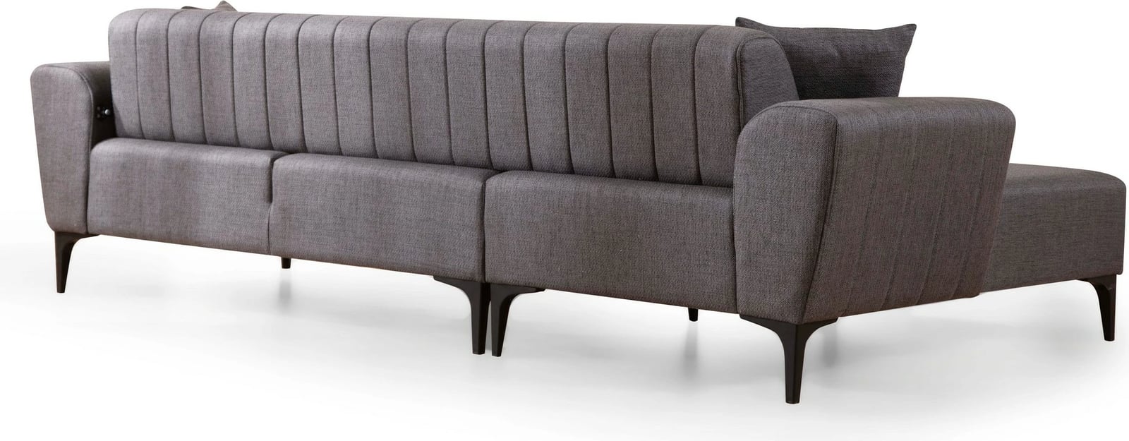 Kënd-sofë krevate Hamlet, ngjyrë gri e errët, kënd i majtë