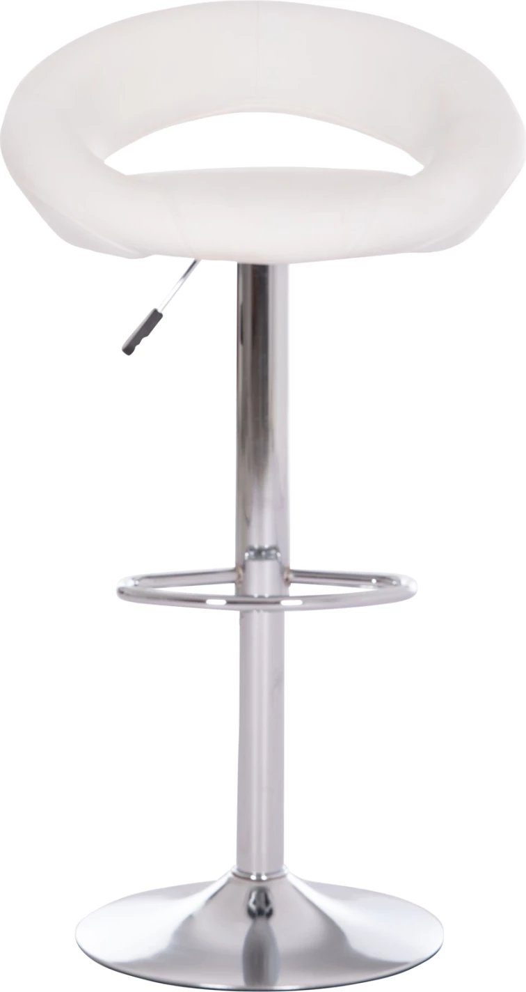 Karrige për bar rrotulluese REA, lëkurë PU e bardhë, me amortizator, 54x47x96cm, set prej 2 copë