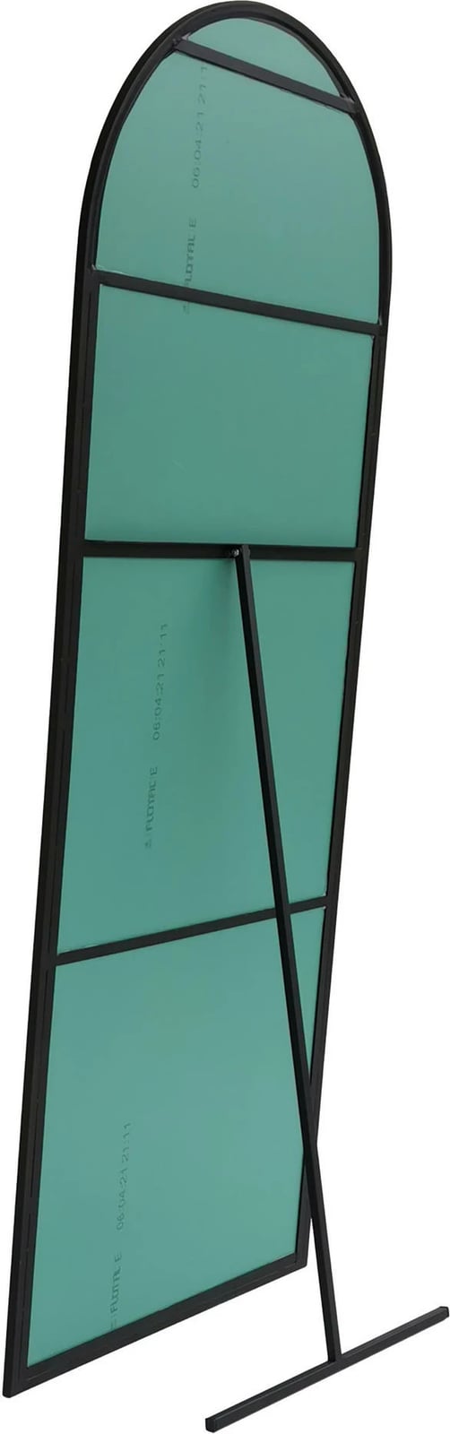 Pasqyrë e gjatë Cheval, kornizë metalike, ngjyrë e zezë mat, Portal, 65x180x1.5 cm