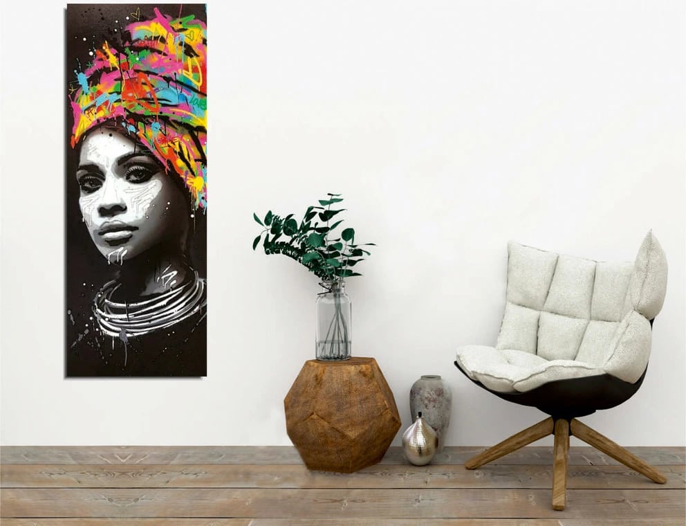 Pikturë dekorative në kanavacë, shumëngjyrëshe, PC263, 30x80cm