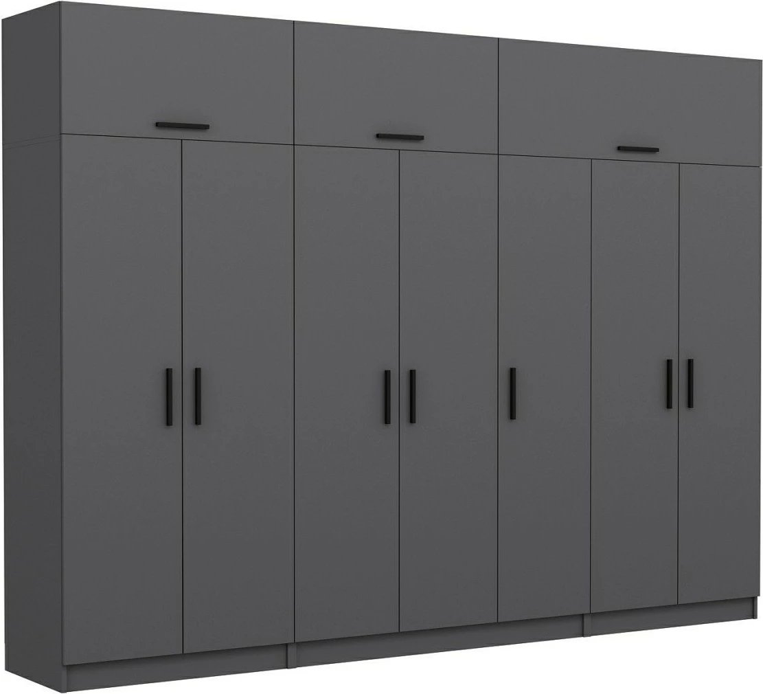 Dollap Skye Decor, ngjyrë antracit, 315x235x52 cm