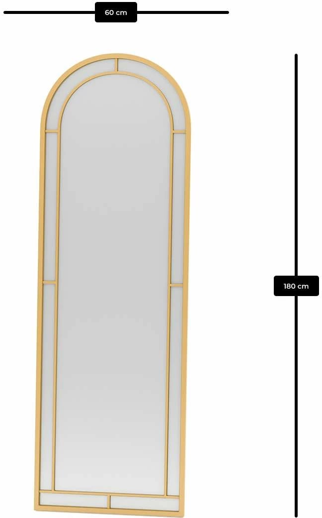 Pasqyrë e gjatë Cheval, ngjyrë ari, Skye Decor, Luna