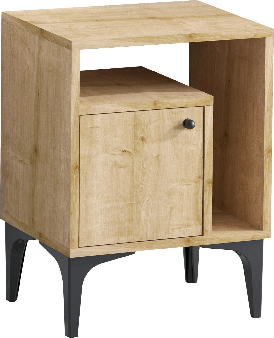 Komodinë natës Hanah Home, Nuno, ngjyrë lisi safir