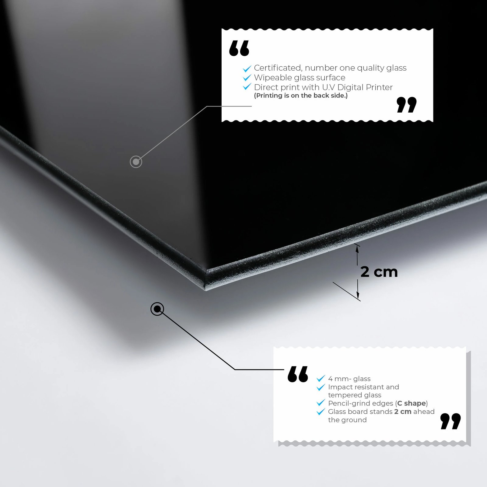 Pikturë dekorative prej xhami të temperuar, shumëngjyrëshe, 30x45cm
