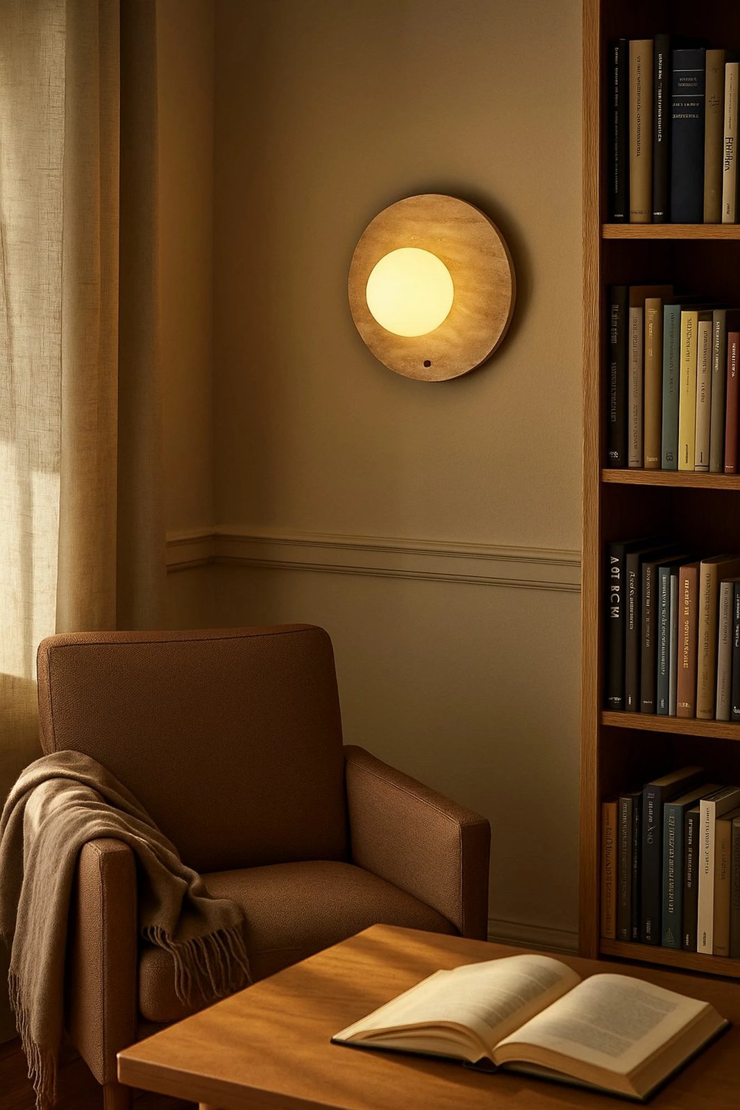 Llambë muri Opviq, Tor-Nun-D, ngjyrë bezhë dhe e bardhë