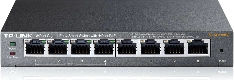 Switch TP-LINK TL-SG108PE, 8 porta Gigabit, 4 PoE, Desktop, i zi