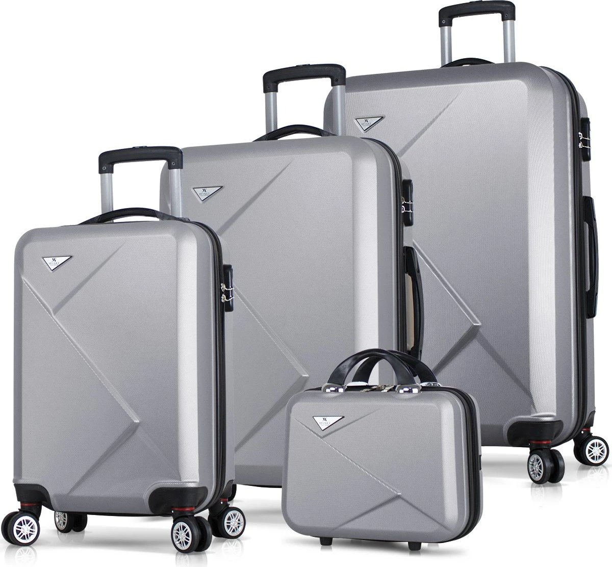 Set valixhesh (4 copë), gri, Zoozie Bags, 4964