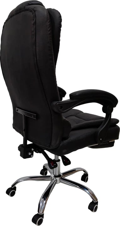 Karrige zyre regjisori me mbështetëse këmbësh, ngjyrë e zezë, Worko, 66x62x113-121cm