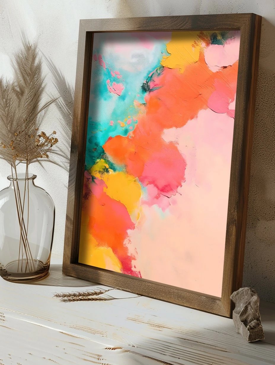 Pikturë dekorative me kornizë MDF, shumëngjyrëshe, Wallity GE173-L