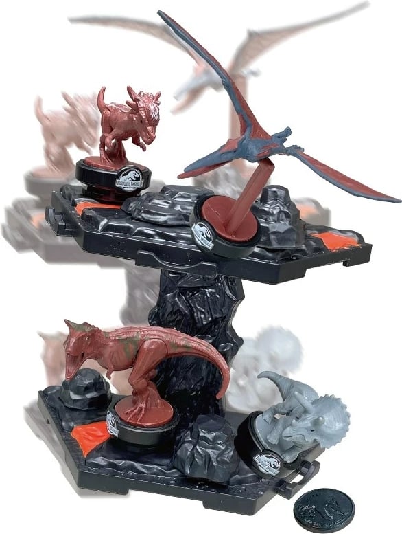 Lojë tavoline EPOCH Jurassic World Volcano Quake Balancing Game, për fëmijë, shumëngjyrëshe