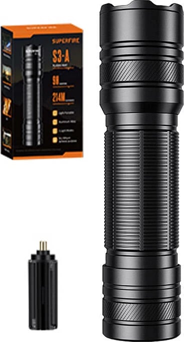 Elektrik dore Superfire S3-A, 146 lm, alumini, i zi