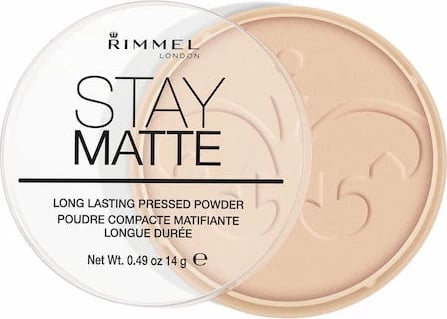 Pudër kompakte Rimmel Stay Matte 003 Peach Glow 14g