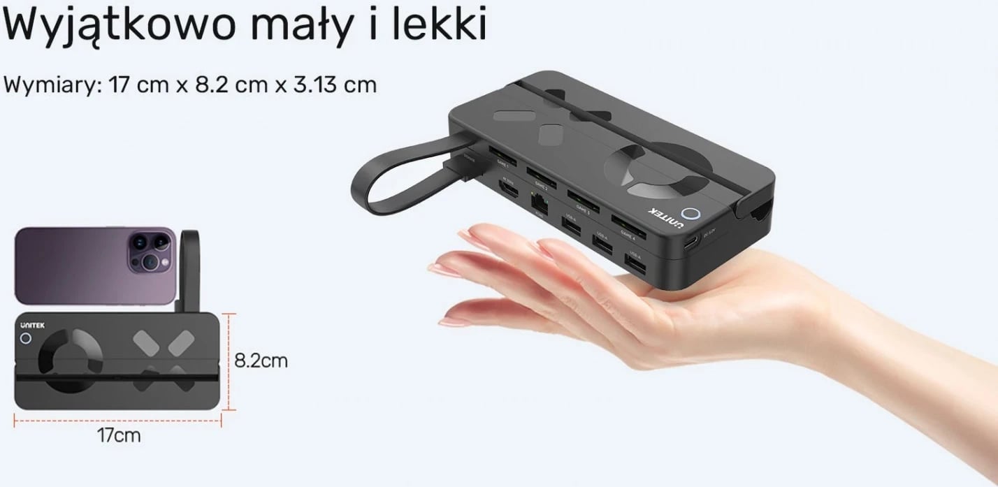 Stacioni i dokimit për Nintendo Switch Unitek, 100W 4K, i zi Stacioni i dokimit për Nintendo Switch Unitek, 100W 4K, i zi