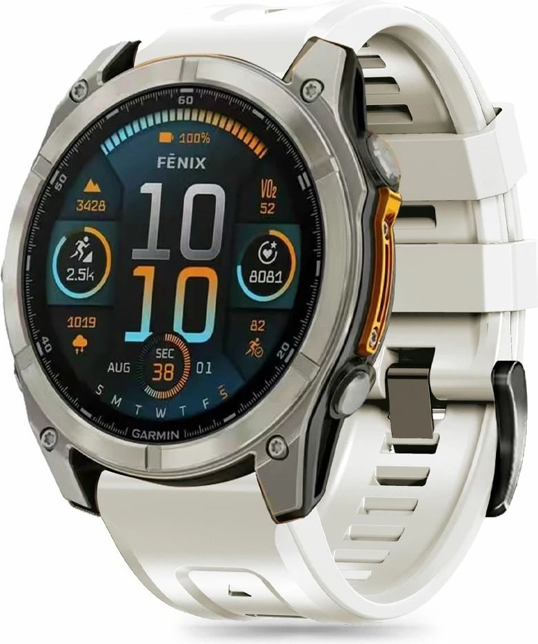 Rrip silikoni Tech-Protect për Garmin Fenix 5S/5S Plus/6S/6S Pro/7S/8 (43mm), Titanic