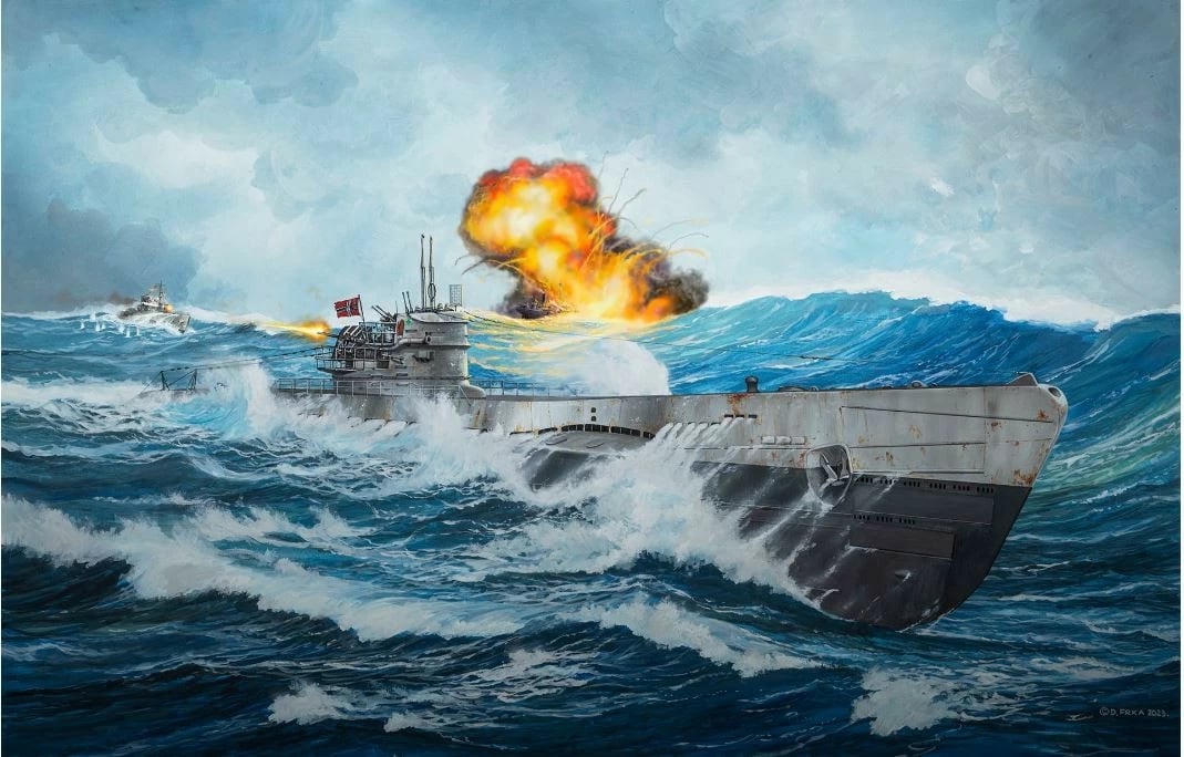 Model plastik nënujëse, Revell 05167 Type IX C/40 U190 1:144, 116 pjesë, gjatësi 53.1 cm