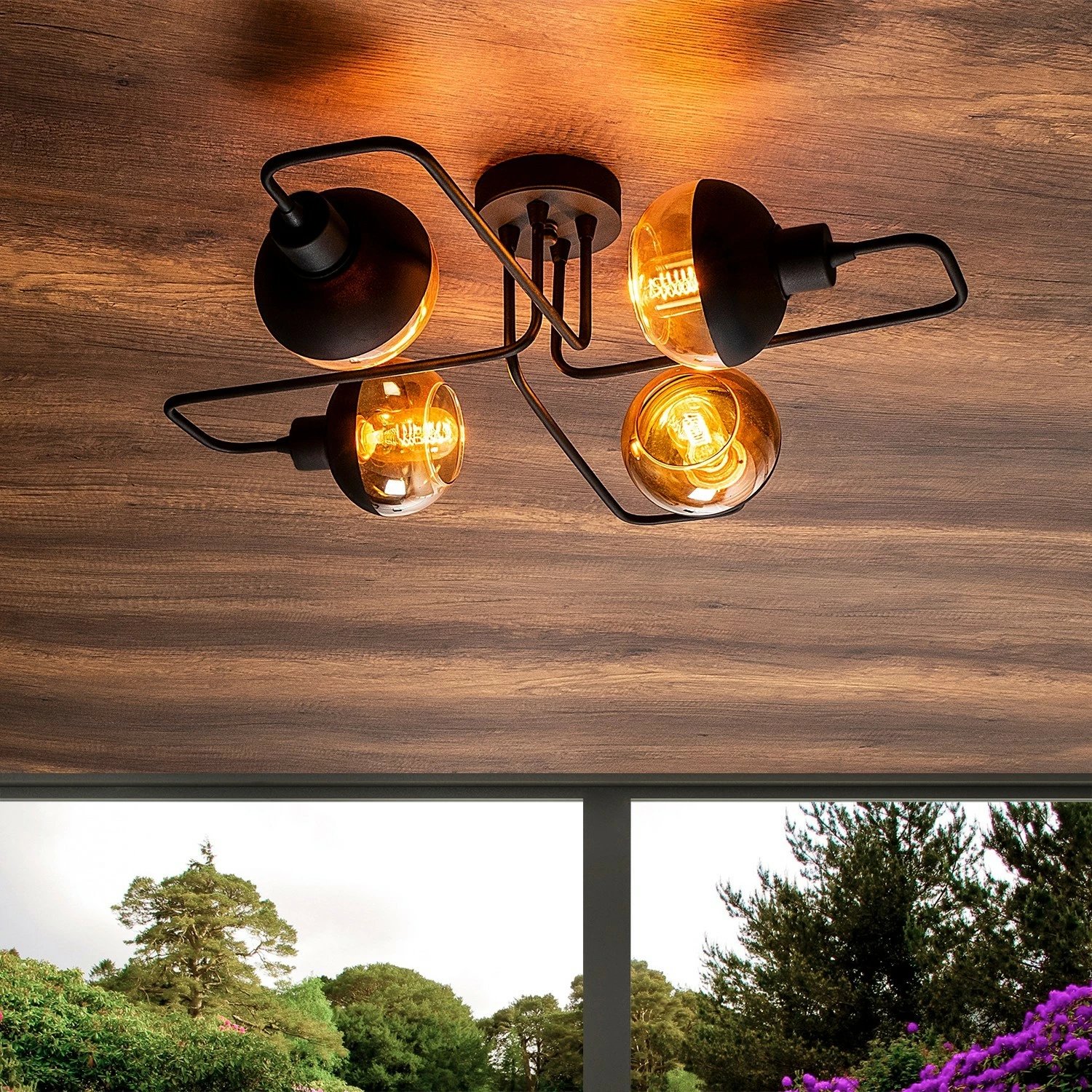 Llambë tavani industriale Opviq, Anı - N-371, ngjyrë e zezë