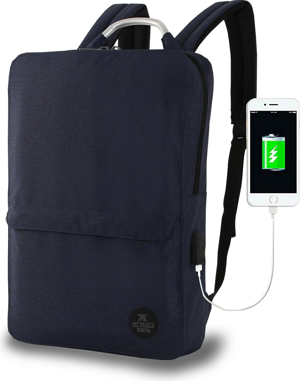 Çantë laptopi, ngjyrë blu e errët, Zoozie Bags, 3147