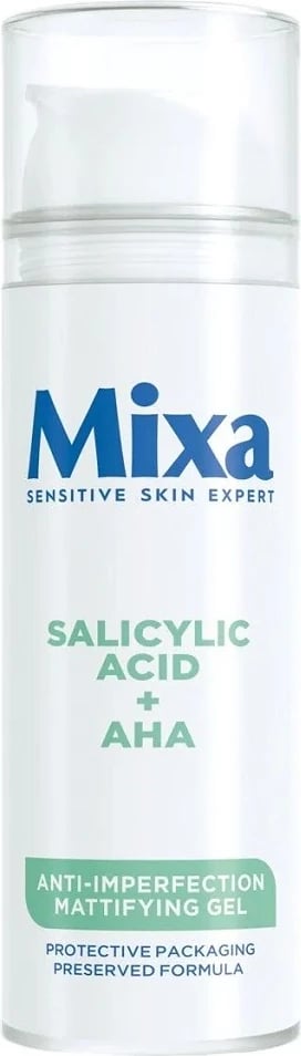 Xhel për fytyrë për femra MIXA Mattifying Anti-Imperfect Gel Salicylic Acid + AHA Acids, 50ml