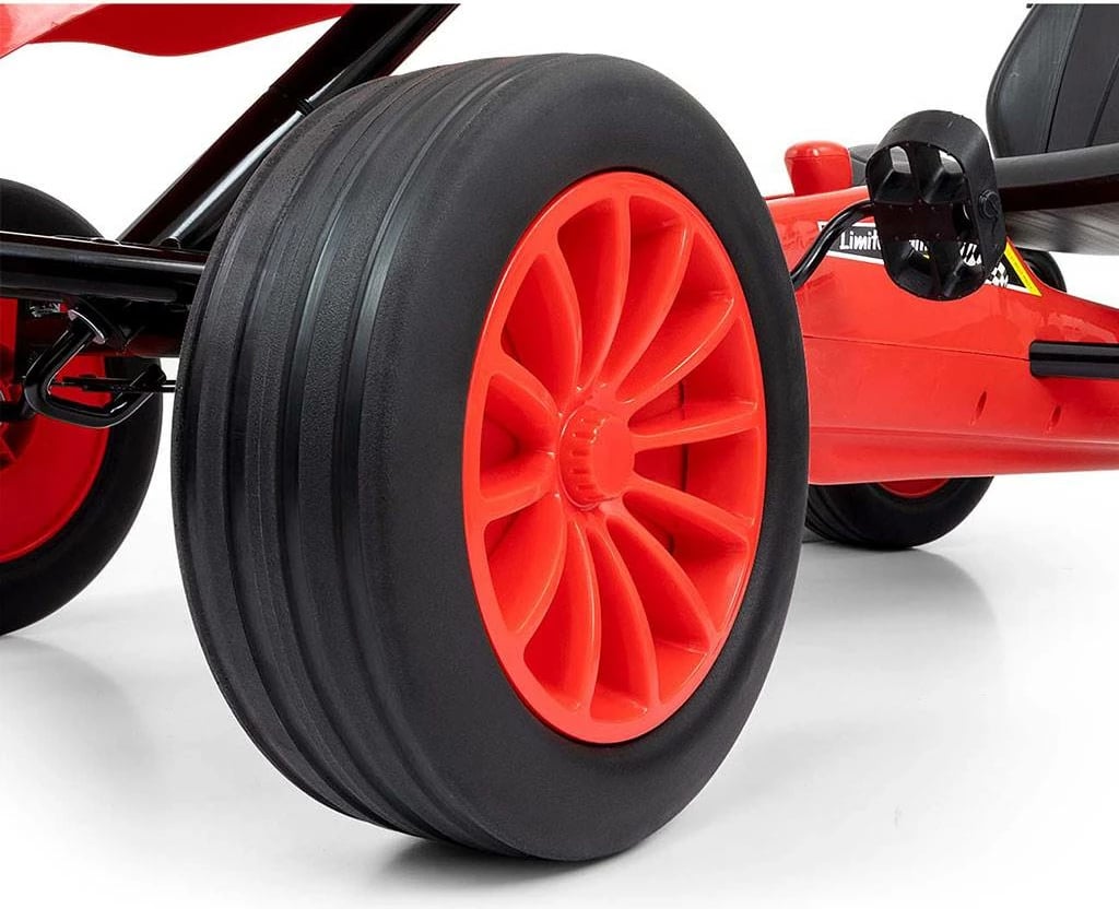 Gokart me pedale, Milly Mally, Rocket, marsh përpara/prapa me neutral, fren dore, rrota EVA, ulëse e rregullueshme, i kuq