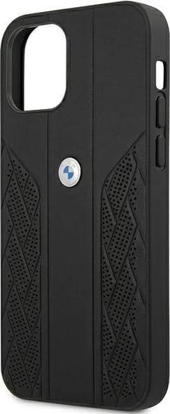 Mbështjellës BMW Curve Perforate për iPhone 12 Pro Max, 6.7", i zi