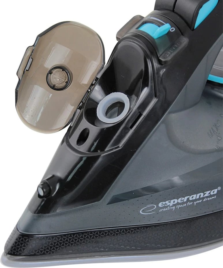 Hekur me avull Esperanza EHI010, 2600 W, pllaka qeramike, zi/gri