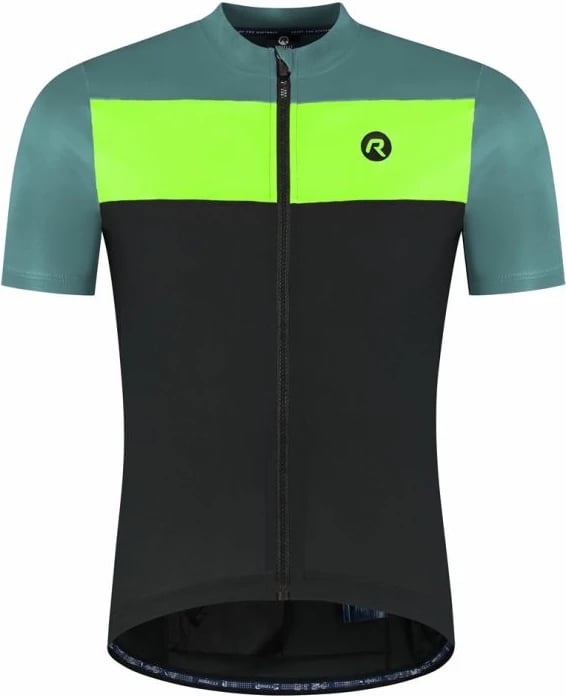 Fanellë çiklizmi për meshkuj Rogelli, e zezë-turkuze-verdhë