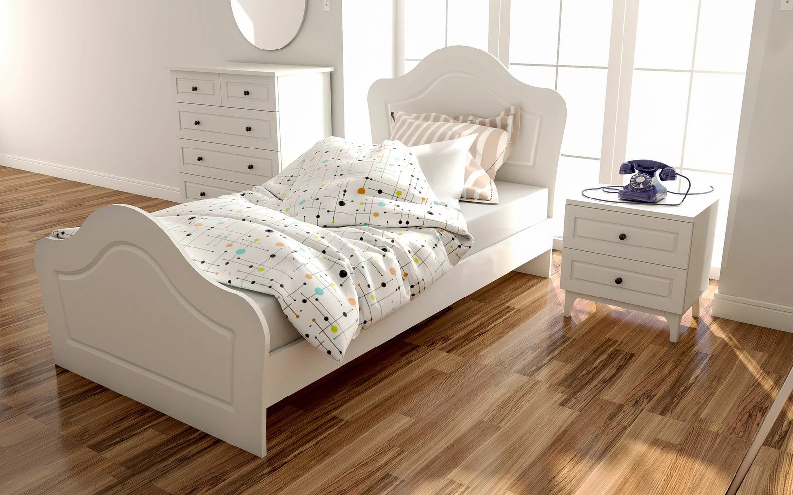 Set dhome për të rinj Skye Decor, ngjyrë e bardhë mat, RB-014