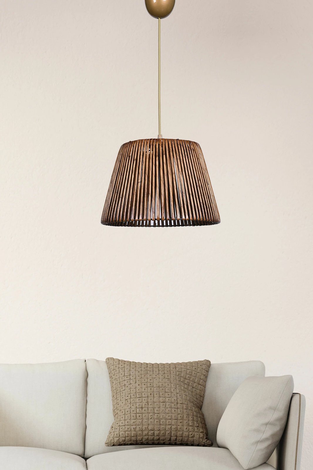 Llambë tavani prej druri, kapak bambuje, ngjyrë antike, Opviq Esparfa