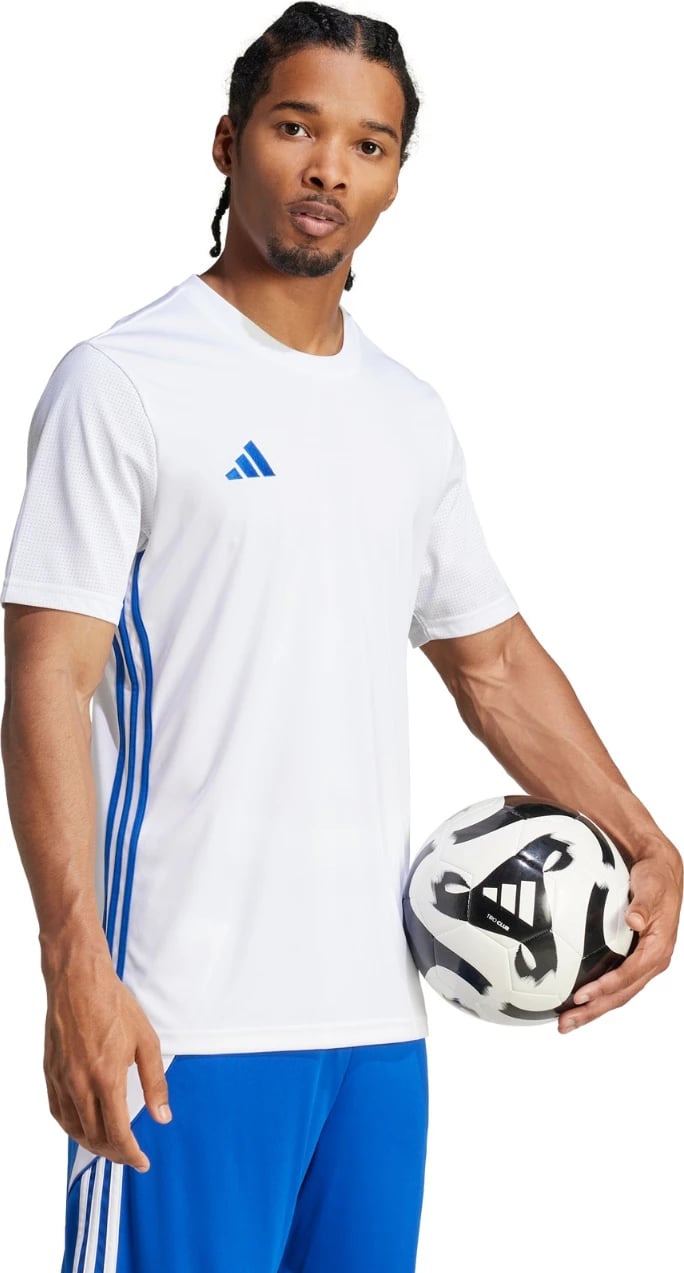 Maicë fanellë adidas për meshkuj, e bardhë-blu