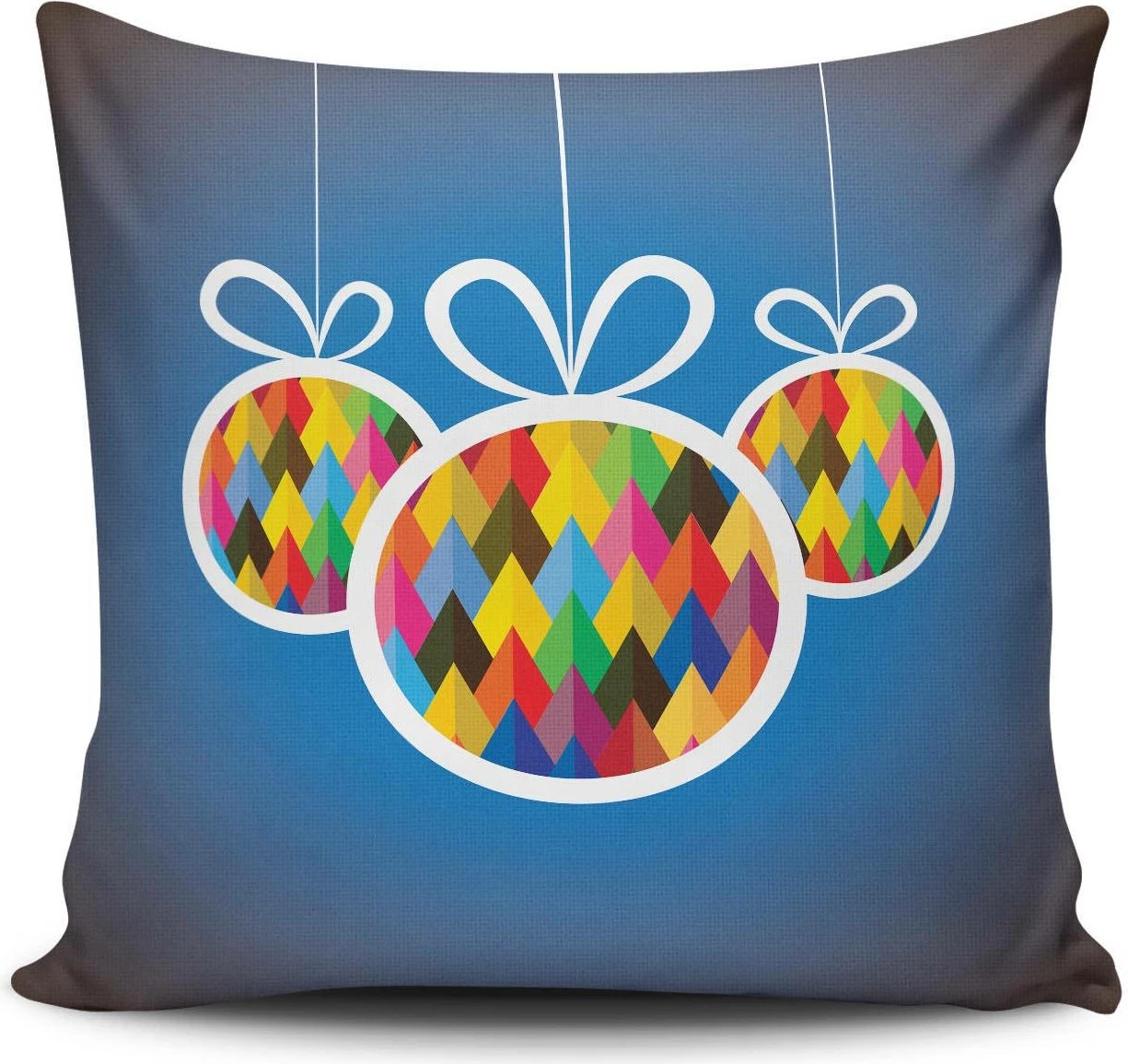 Jastëk dekorativ, shumëngjyrësh, NOELKRLNT-3, 43x43cm