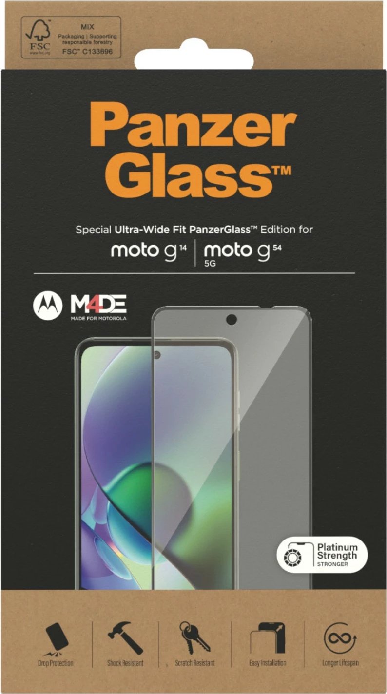 Mbrojtës ekrani PanzerGlass për Motorola G14/G54 5G/UWF