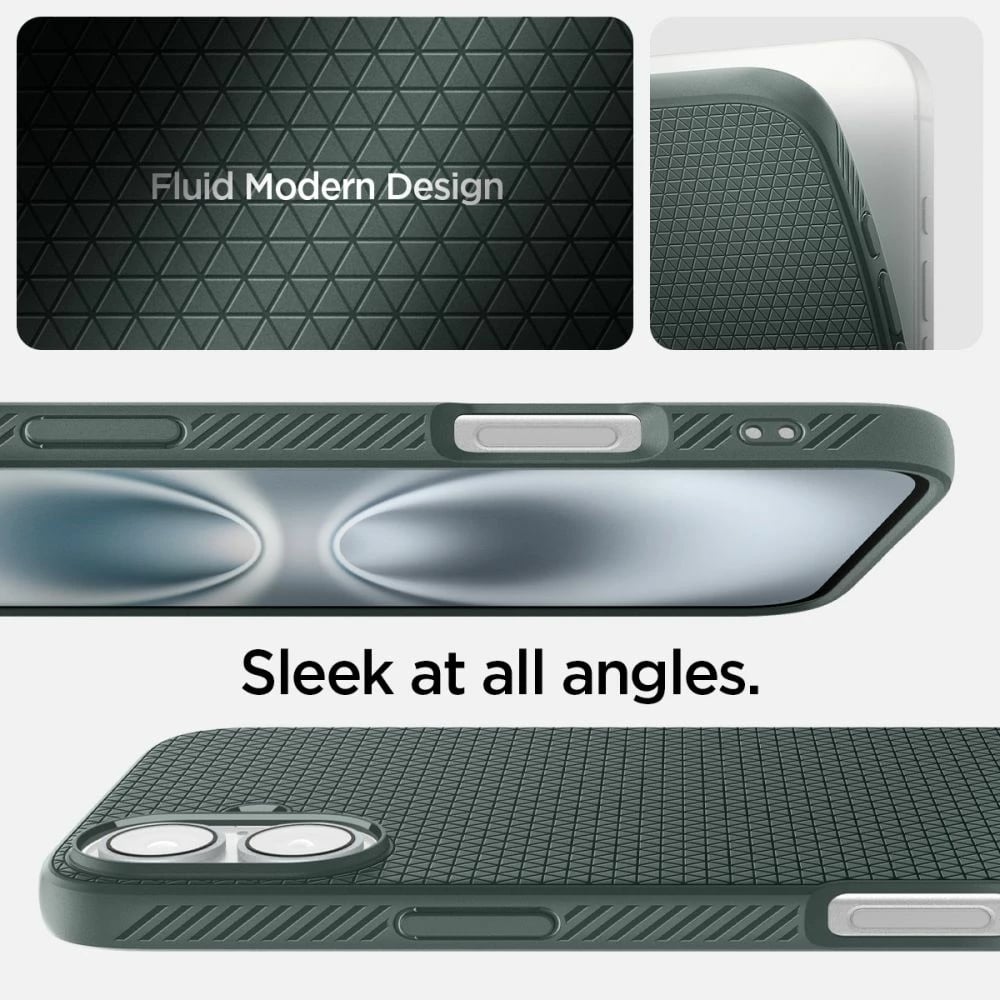 Mbështjellës Spigen Liquid Air për iPhone 16, Gjelbër