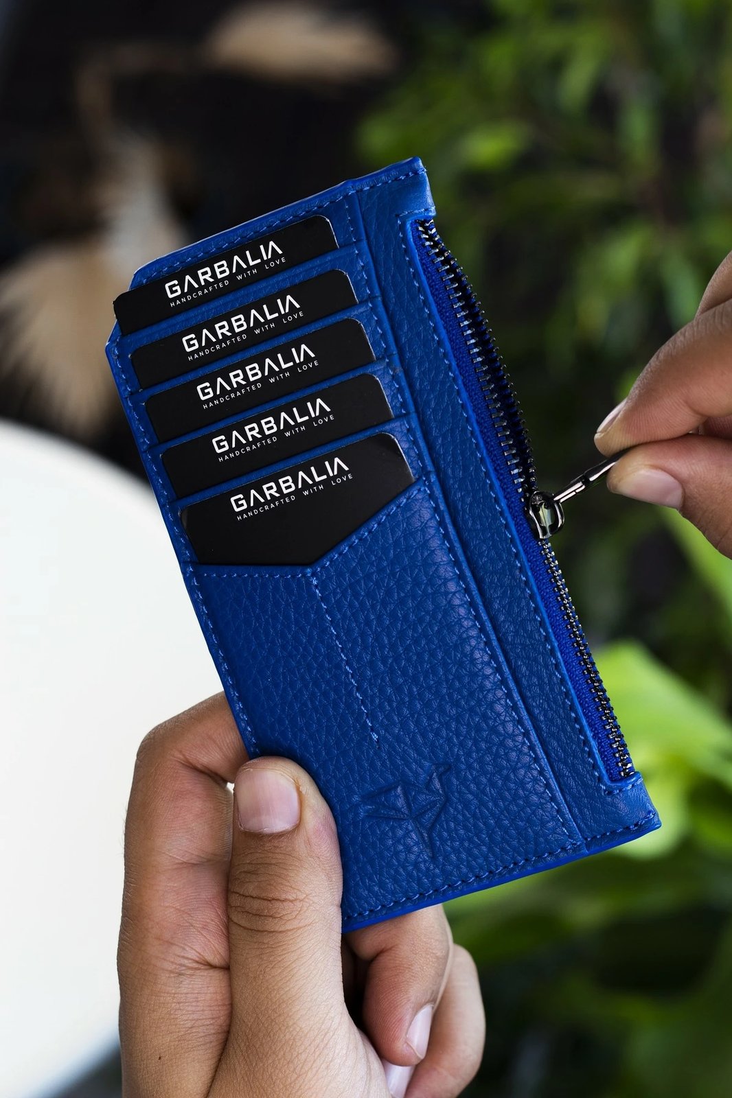 Mbajtës kartelash Zoozie Bags, ngjyrë blush - sax blue