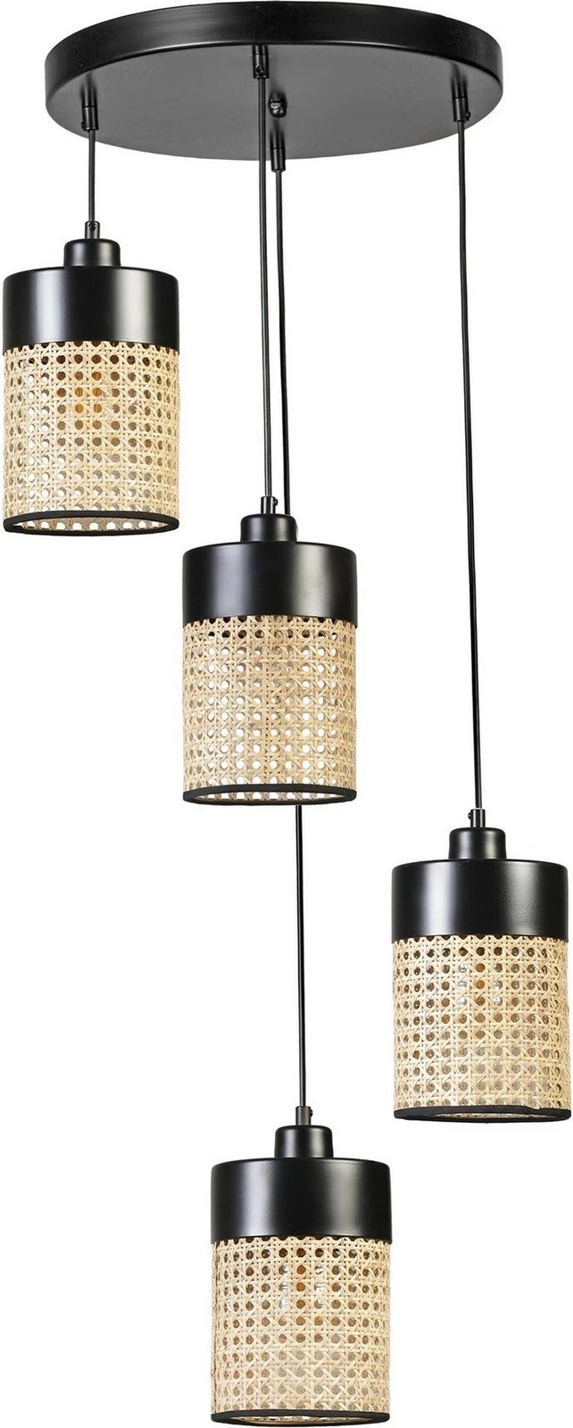 Llambë tavani Opviq, ratan, e zezë, 8705-4