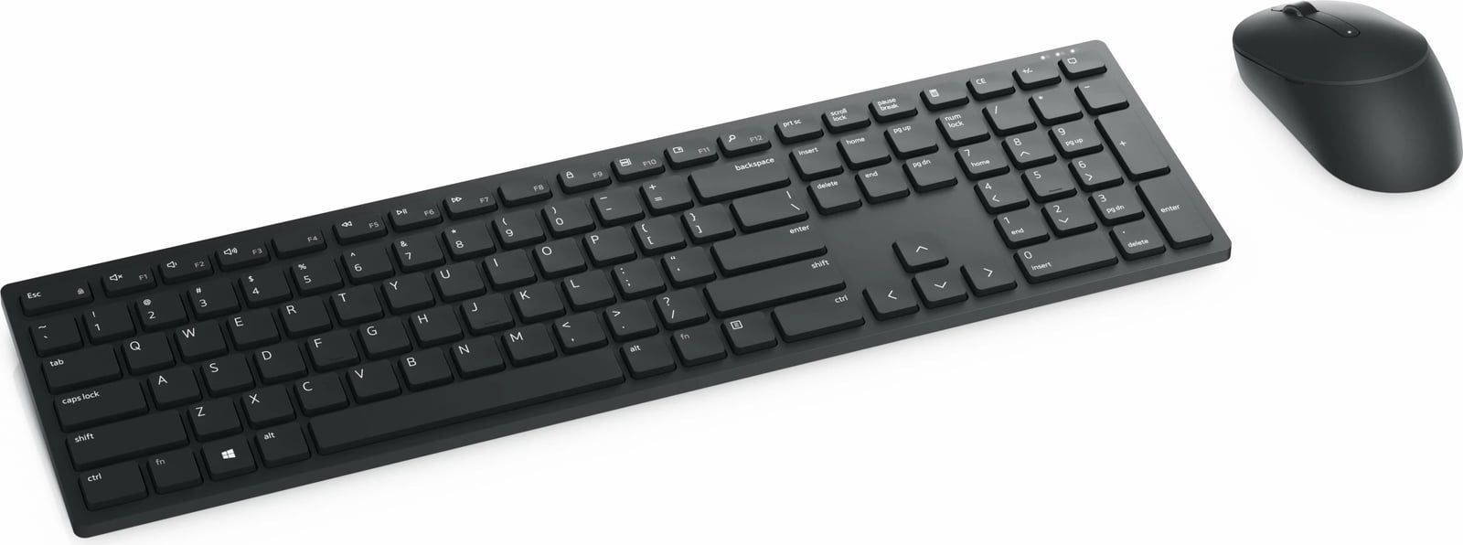 Tastierë me maus wireless DELL KM5221W, AZERTY, full-size, e zezë