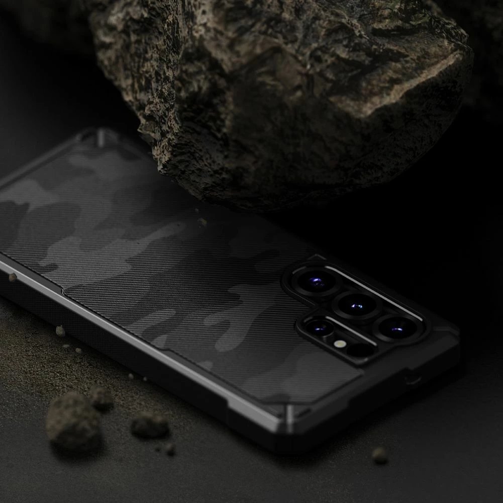 Mbështjellës Ringke Rugged Gear MagSafe për Samsung Galaxy S25 Ultra, Black Camo