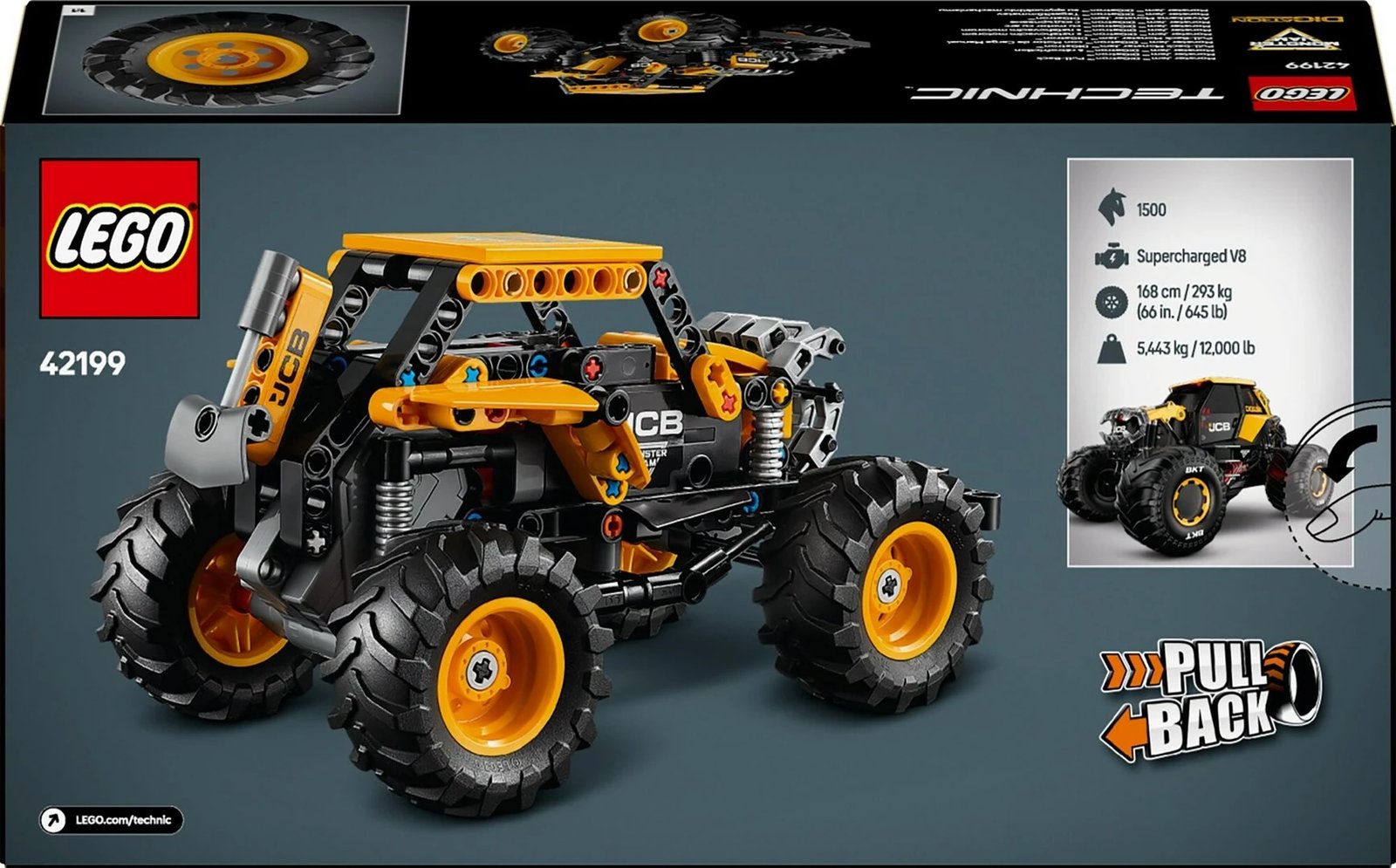 Lego Technic 42199, Set ndërtimi, 218 pjesë, Zi dhe Verdhë