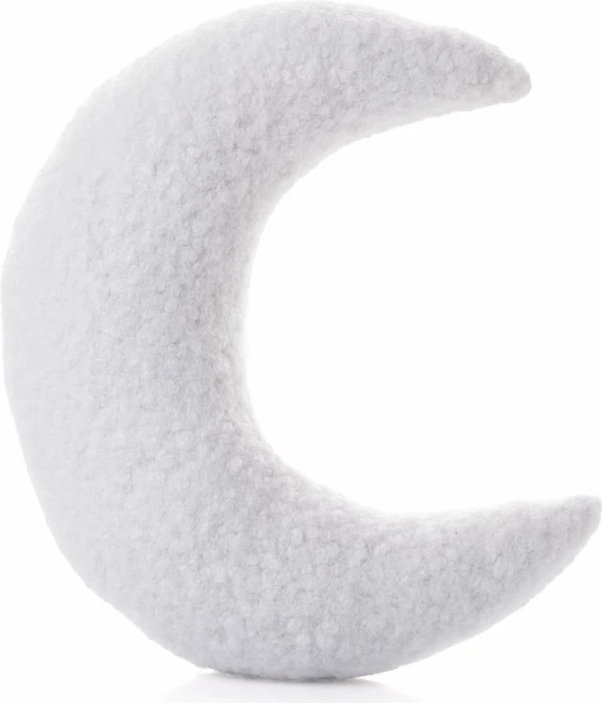 Jastëk dekorativ në formë hëne, i bardhë, Evila Originals