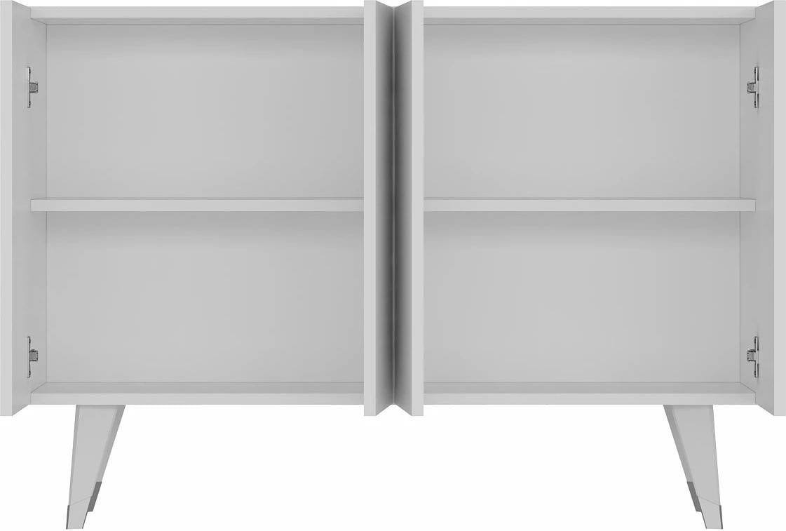 Konsol Skye Decor, ngjyrë argjendi dhe e bardhë, Quart Ramada