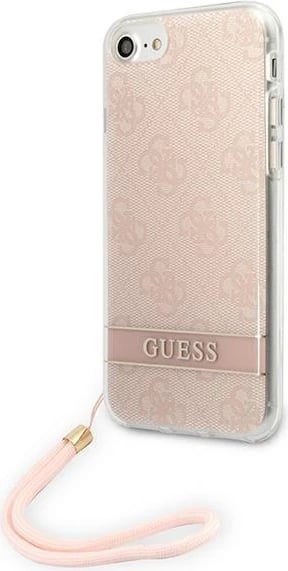Mbështjellës Guess 4G Print Strap për iPhone SE 2022/SE 2020/7/8, rozë Mbështjellës Guess 4G Print Strap për iPhone SE 2022/SE 2020/7/8, rozë