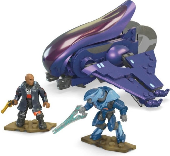 Set ndërtimi Mega Bloks Halo Renegade Banshee, 205 elemente, me 2 figura, vjollcë