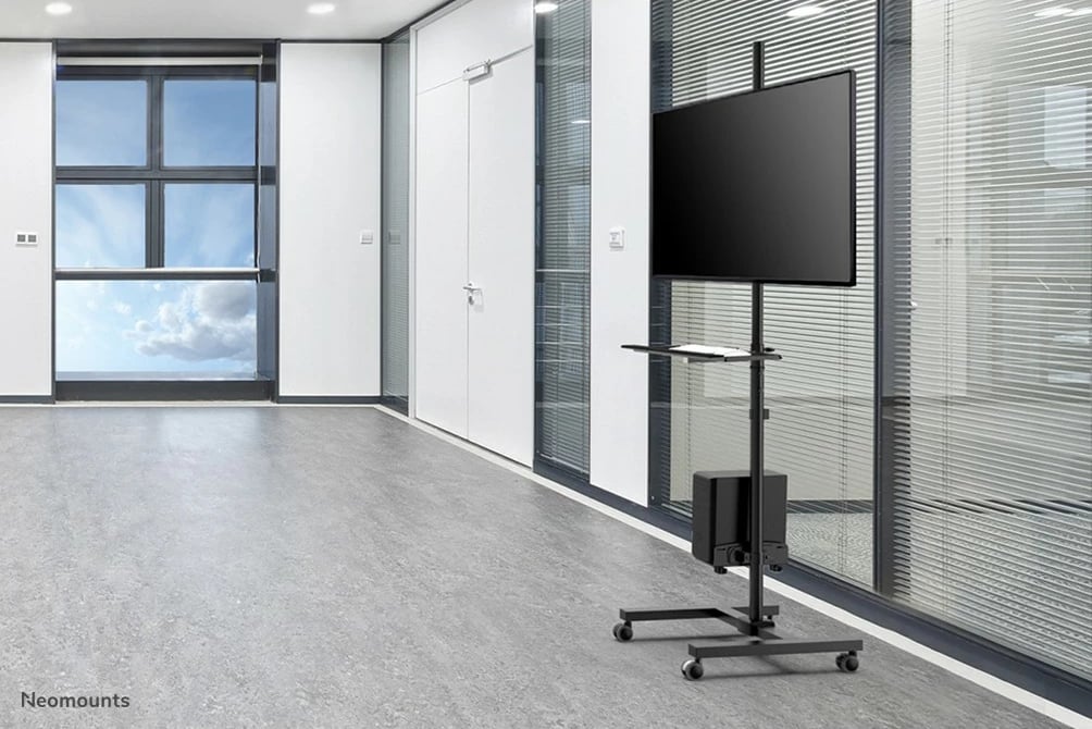 Karrocë mobile Neomounts FPMA-MOBILE1700, për monitor 10-32", çelik, e zezë